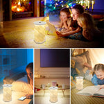 lampe table pliable origami gris beige moderne led rechargeable sans fil