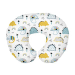 coussin bébé housse coton bleu motifs floraux animaux moderne doux floral abstrait