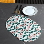 tapis table moderne fleurs feuilles citrons blanc vert jaune rouge beige