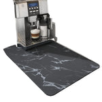 tapis cuisine absorbant motif marbre noir doré séchage vaisselle salle bain