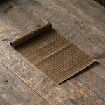 tapis lin marron clair moderne rustique texture tissée 60cm 20cm adhésif