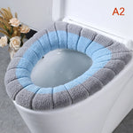 couvre siège toilette violet bleu gris rose rayures moderne adhésif lavable doux polyester