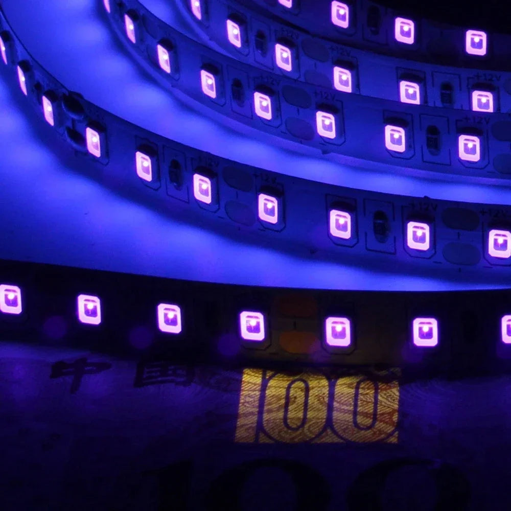 ruban led bleu 120 led 60 led moderne 50000h uv smd 12v led carrés
