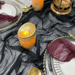ruban table noir classique rayures fines opaque fête noël halloween mariage coachella indépendance