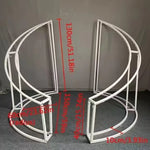 structures decoratives metalliques blanc noir modernes hauteur 130cm largeur 150cm assemblees deux parties