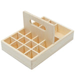 boîte rangement bois huiles essentielles 25 compartiments autocollant multicolore respectueux environnement stockage salon