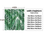 rideau douche moderne feuilles tropicales polyester respectueux environnement vert blanc machine laver 120x180cm 240x180cm