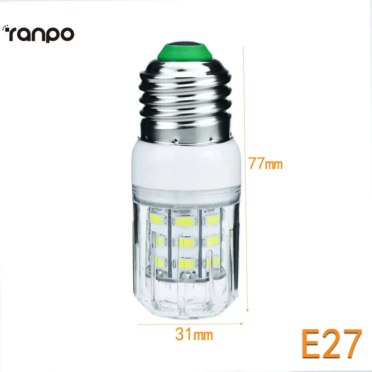 ampoules led épi maïs e27 e14 blanc vert 360 lumens moderne