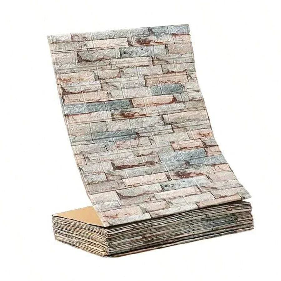 Papier peint auto adhésif brique moderne résistant humidité antistatique 200cm 70cm