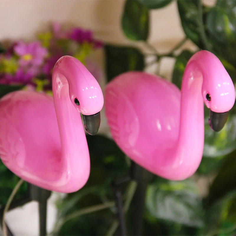lumière solaire flamant rose moderne oiseau artificiel rose brillant extérieur décoration jardin