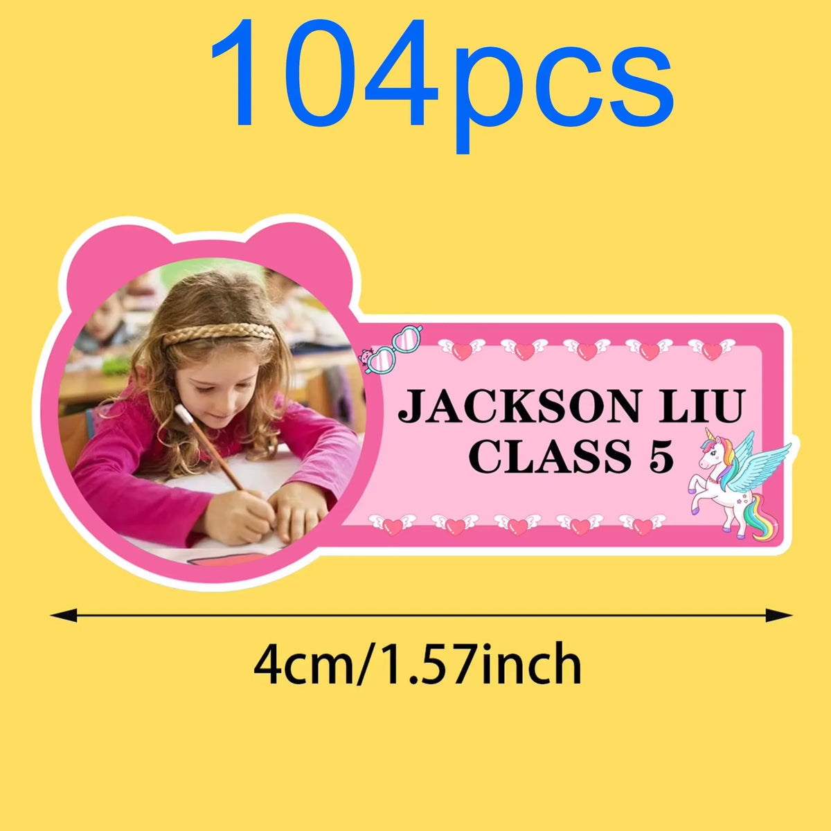 étiquettes personnalisables adhésives enfants couleurs bleu rose vert violet motifs floraux modernes textes personnalisables
