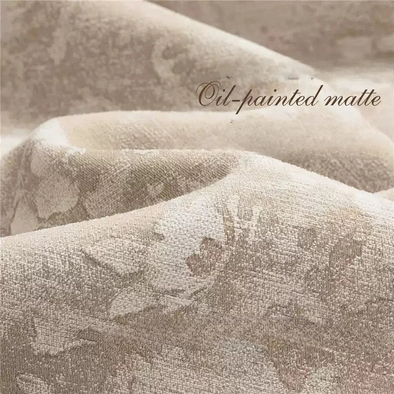 rideau imprimé floral beige clair classique 100% polyester haut gamme