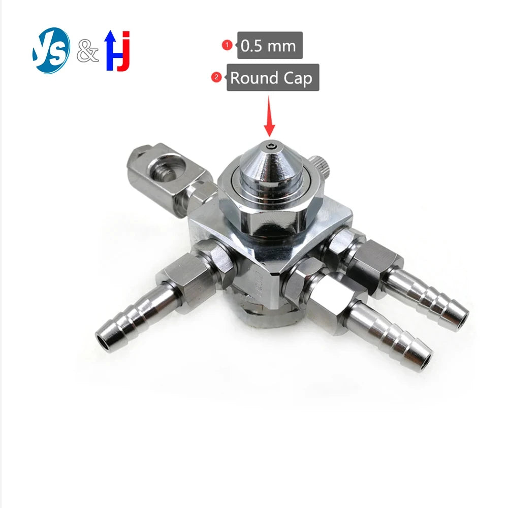 régulateur pression argenté lisse industriel portable 0.5mm 1.0mm 1.3mm 2.0mm deux tubes connexion bouton
