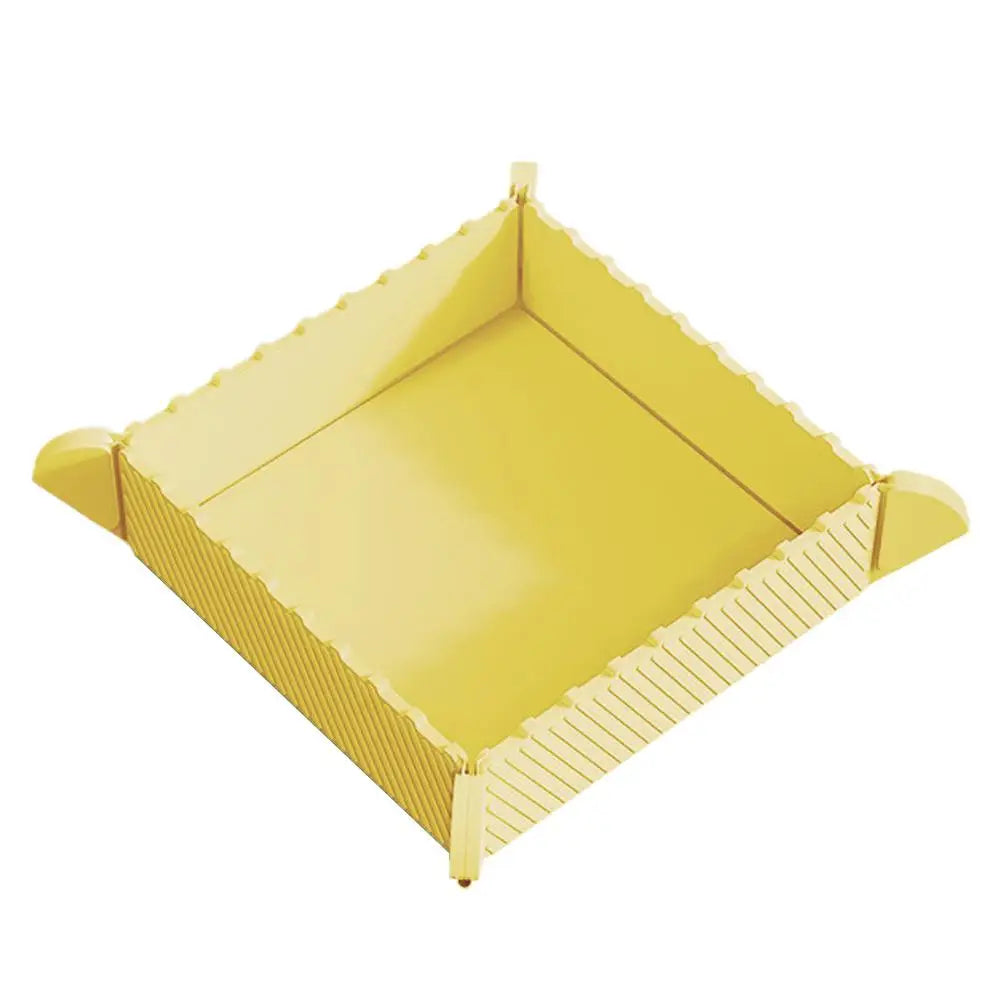 plateau rangement pliable moderne vert rose bleu violet blanc rayures horizontales silicone aimant