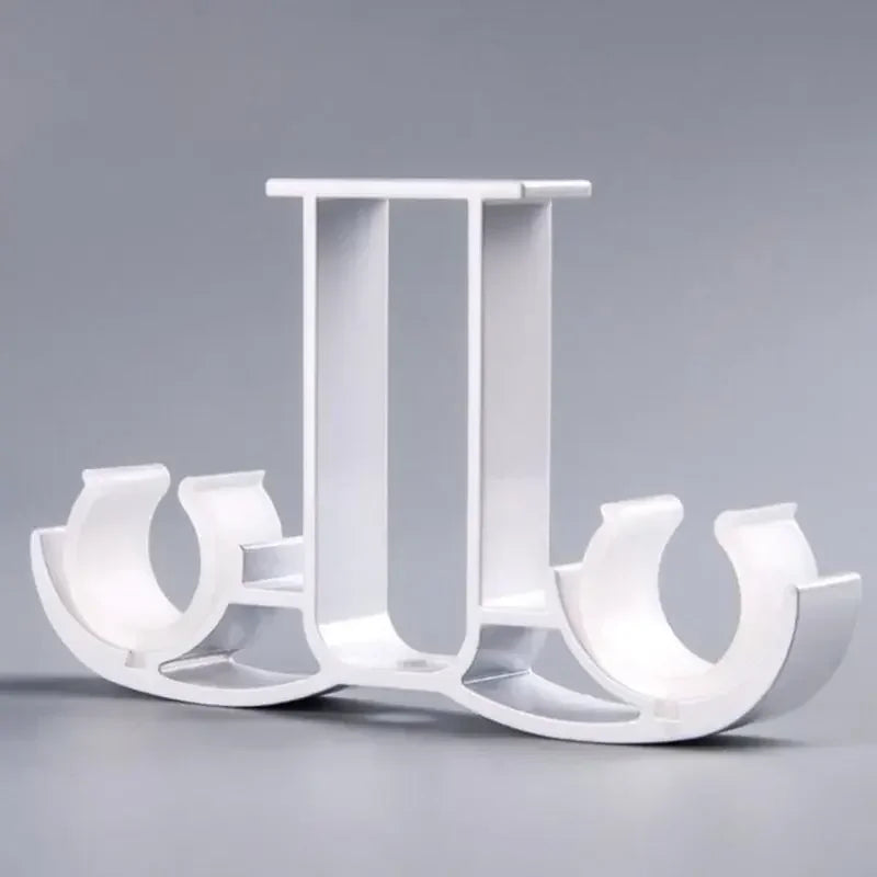 Support de tringle à rideau double montage plafond en alliage d'aluminium blanc