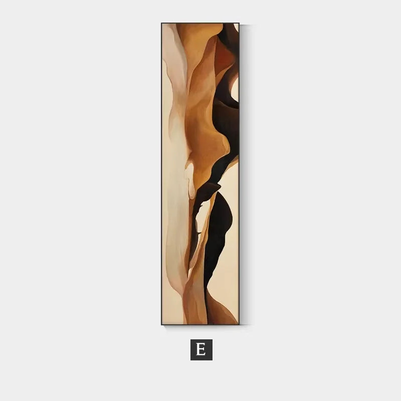tableau abstrait géométrique contemporain minimaliste toile sans cadre 30x120cm 40x160cm 50x200cm