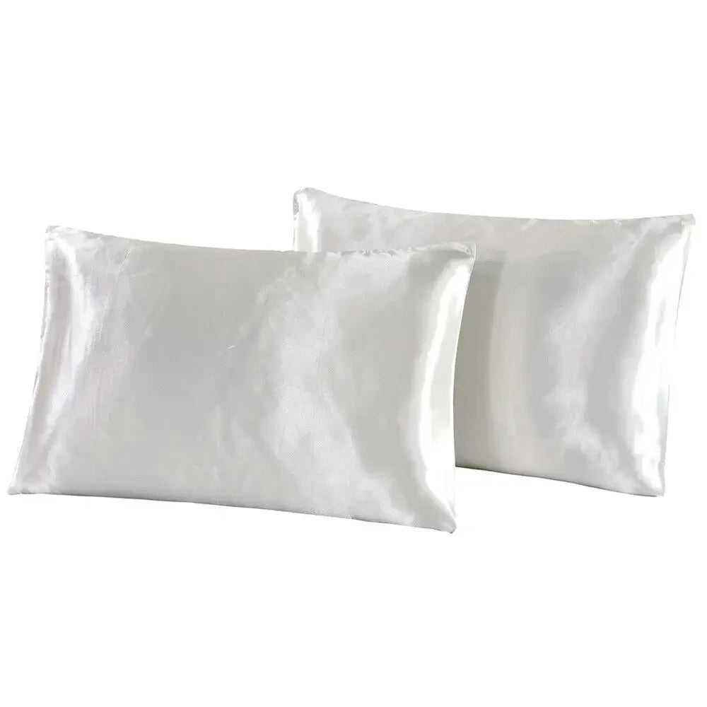 housse coussin satinée bleu marine moderne pièces literie polyester opaque fixations