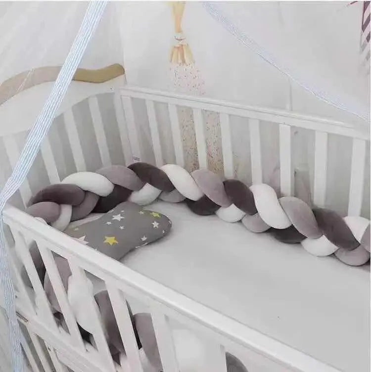 coussin sécurité lit bébé coton doux torsade protecteur berceau décoratif moderne enfant nouveau