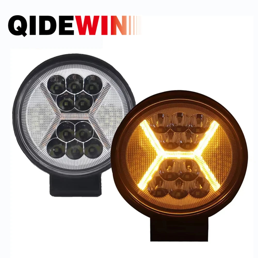 Lampe led travail noire jaune blanche ip68 60deg 117w 930vdc moderne