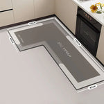tapis sol moderne gris marbré adhésif salon super absorbant long rectangle