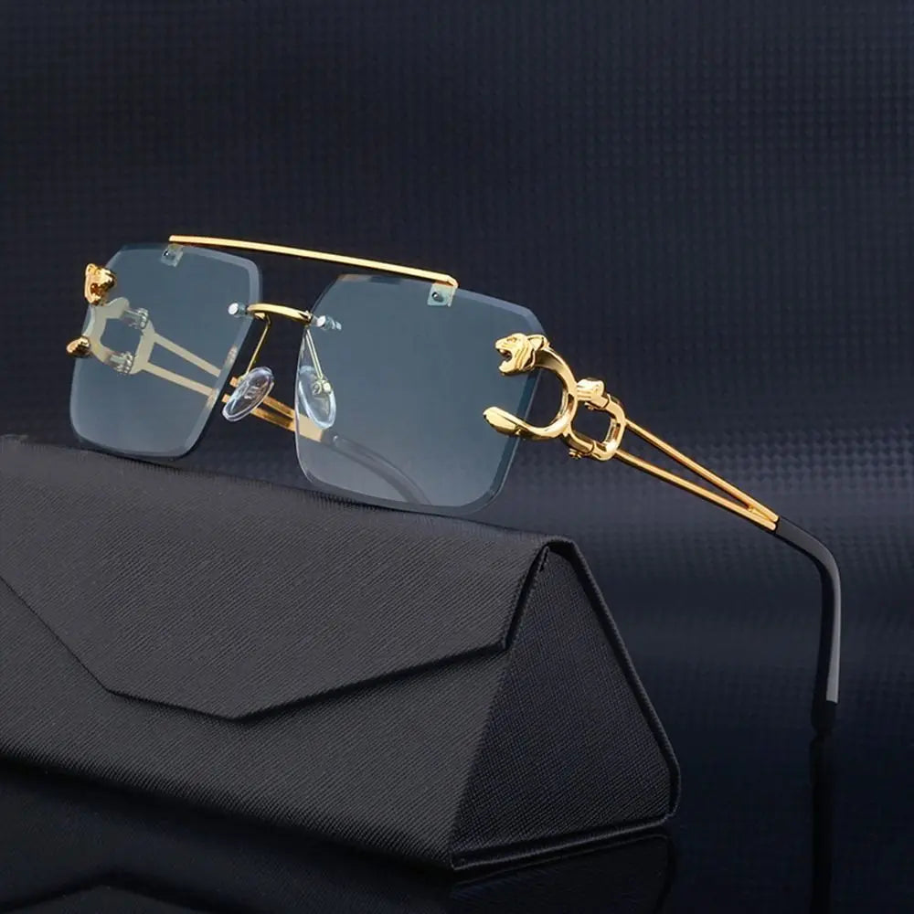lunettes soleil or noir bleu gris vert transparent moderne élégant UV protection différents motifs