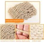 filet tressé cordeux beige clair rustique support plante décoration murale balcon jardinextérieur