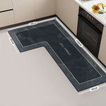 tapis sol moderne gris marbré adhésif salon super absorbant long rectangle