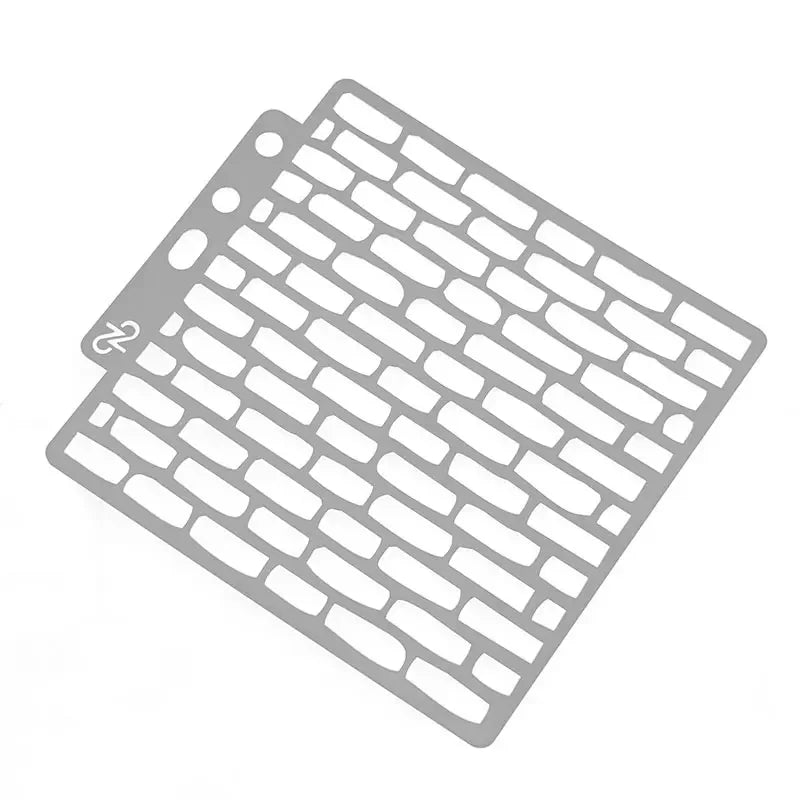 pochoir stencil brique blanc moderne décoratif peinture murale bricolage scrapbooking coloriage