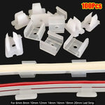 clips fixation ruban led blancs opaques pratiques 6mm 8mm 10mm 12mm 14mm 16mm 18mm