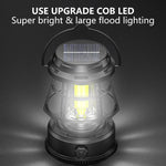 lanterne solaire camping rechargeable led suspendue urgence rouge verte noire vintage métallique