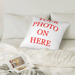 housse coussin personnalisable carré moderne lettre rouge zipper blanc deco lit voiture