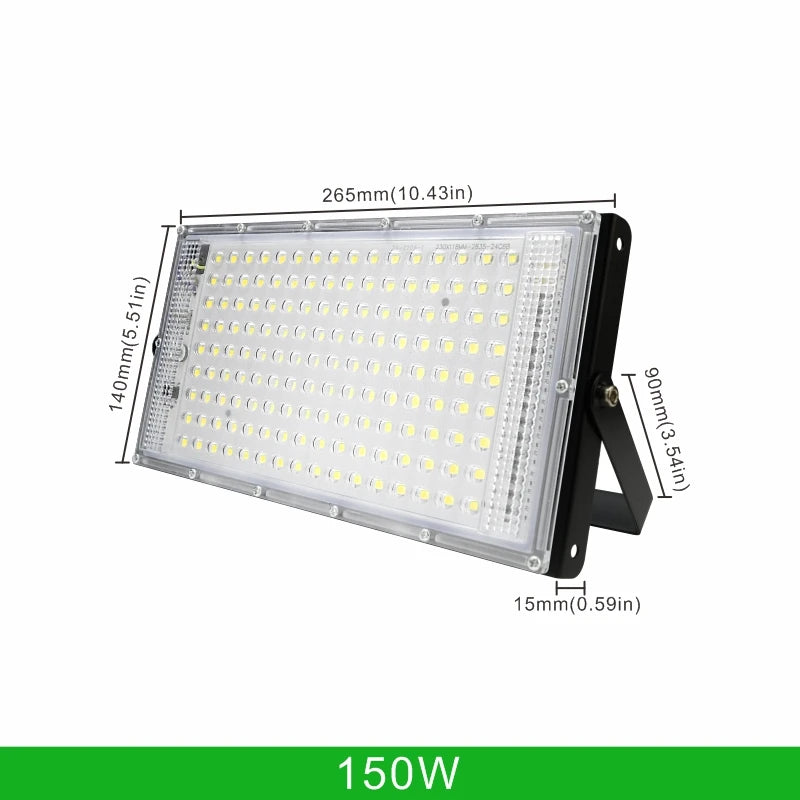 projecteur led 110v 220v 50w 100w 150w 200w noir blanc ip65 moderne