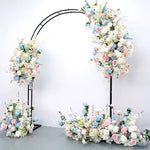 décoration événement arches fleurs artificielles romantique mariage baby showerintérieur pastel