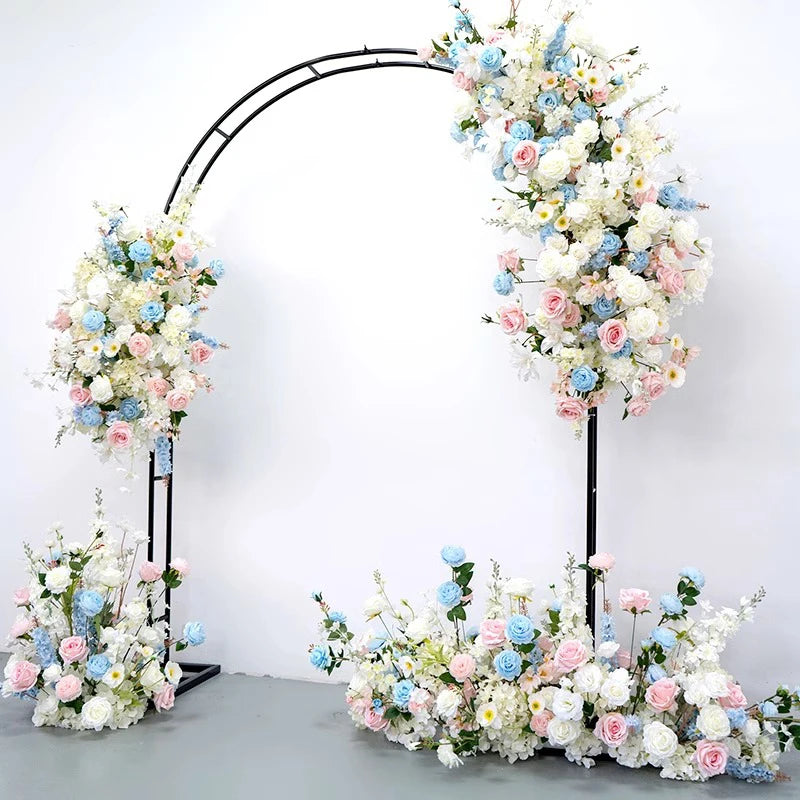 décoration événement arches fleurs artificielles romantique mariage baby showerintérieur pastel