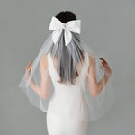 voile mariée femme blanc tulle fin classique clips métalliques longueur épaules adulte cascade