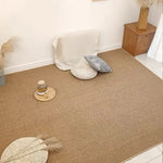 tapis moderne anti dérapant durable polyester texture tissée beige clair intérieur salon