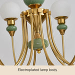 lustre moderne or vert brillant élégant salon chambre