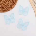 appliques papillon dentelle brodée transparentes couleurs variées polyester 4.5cm 4.0cm DIY trims patches oniriques