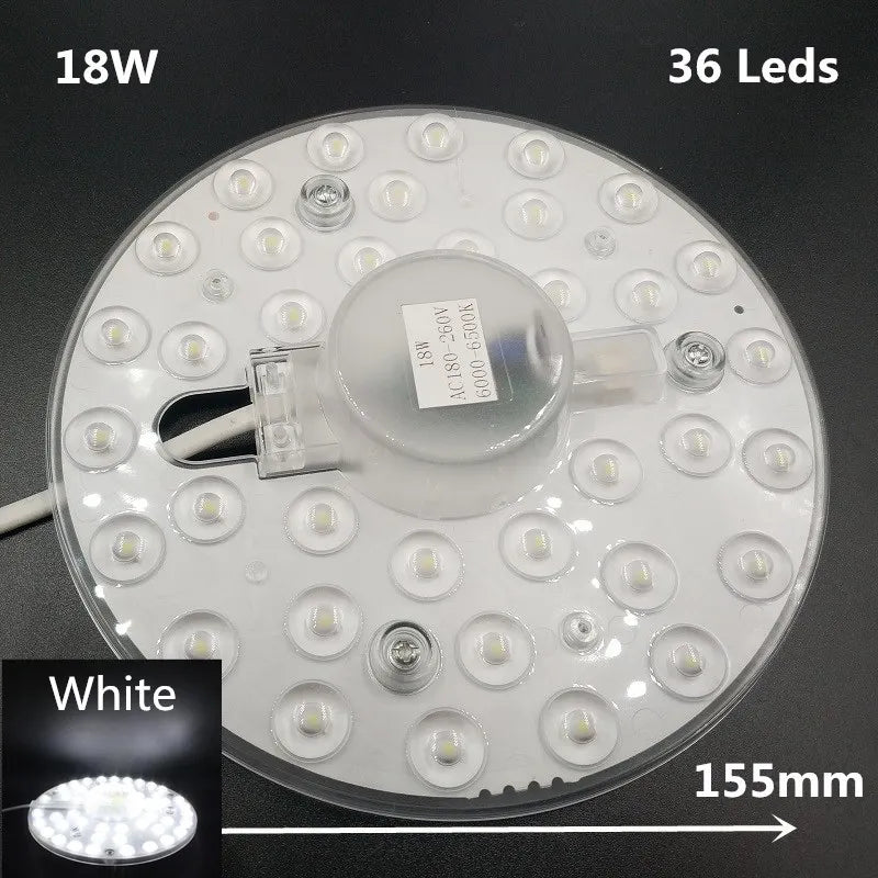 plafonnier led rond blanc moderne clips fixation 12w 18w 24w 36w 110240v