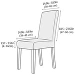 housse chaise salle manger extensible grise motif carre moderne cuisine