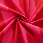 nappe rayée rouge rose moderne anti rayures volants table manger décoration maison festive polyester