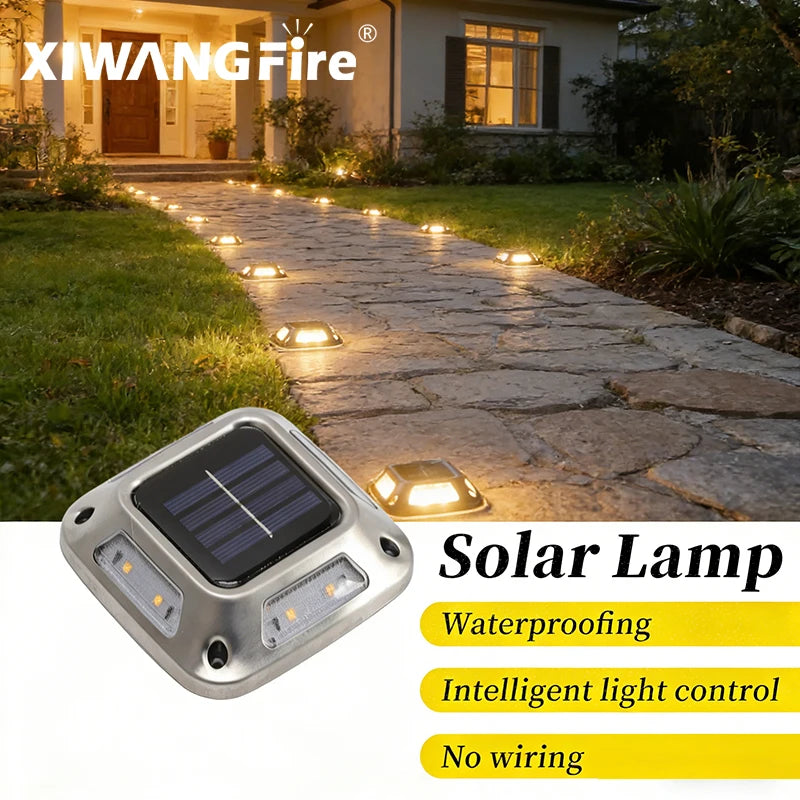 lampe solaire jardin extérieure led argentée ip65 moderne tringles fixations