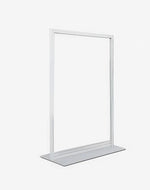 affichage publicitaire double face porte affiche A4 noir blanc moderne pied fixe cadre