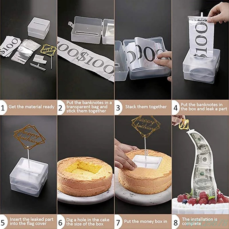 moule acrylique transparent ressort gâteau décoration anniversaire mariage valentin lettres chinoises billets dollars festive