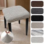 housse tabouret tissu carreaux gris moderne polyester amovible lavable adhésif protection durable cuisine salle