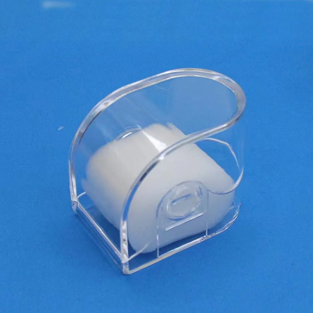 support rouleau papier toilette adhésif moderne transparent légèrement opaque sans motif