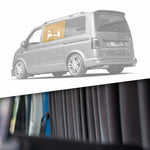 rideau voiture noir opacité moderne élastiques fixation fibre synthétique