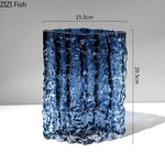 vase decoratif moderne verre texturé transparent floral table maison artístico minimaliste
