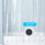 rideau douche transparent moderne rayures verticales aimants opacité 120x180cm