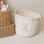 panier rangement enfantin ours mignon quilté sac stockage jouets écologique poignées amovibles